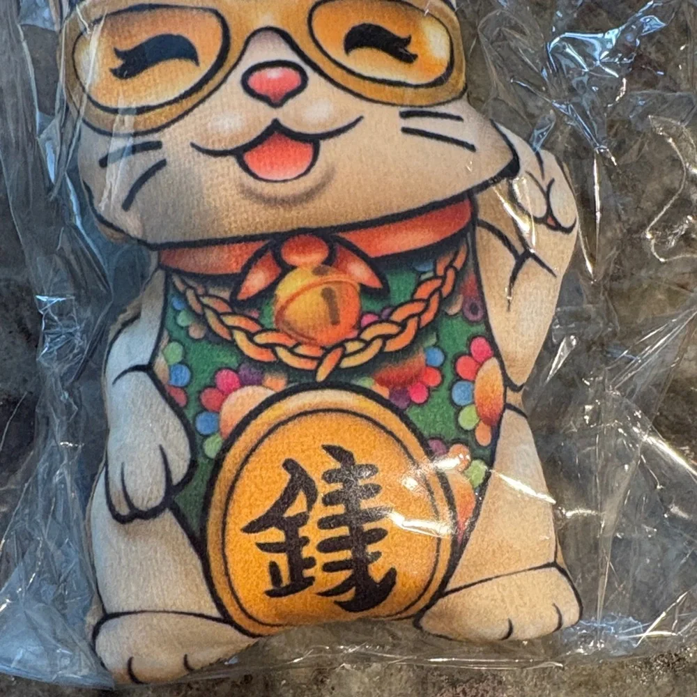 Charming Cat Plush Toy with Glasses